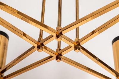  Stilnovo Large 1950s Stilnovo 4 Cone Model 1174 Chandelier