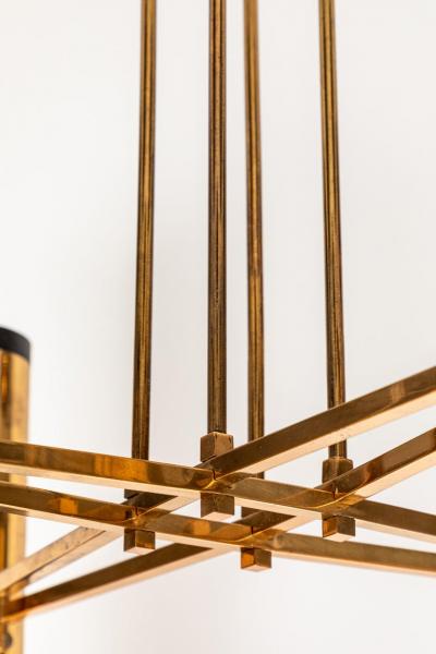  Stilnovo Large 1950s Stilnovo 4 Cone Model 1174 Chandelier