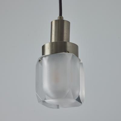  Stilnovo Large 1960s Stilnovo Faceted Diffuser Pendant Lamp