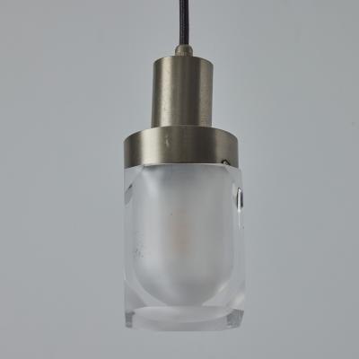  Stilnovo Large 1960s Stilnovo Faceted Diffuser Pendant Lamp