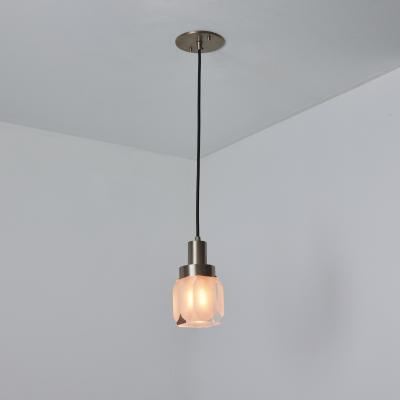  Stilnovo Large 1960s Stilnovo Faceted Diffuser Pendant Lamp