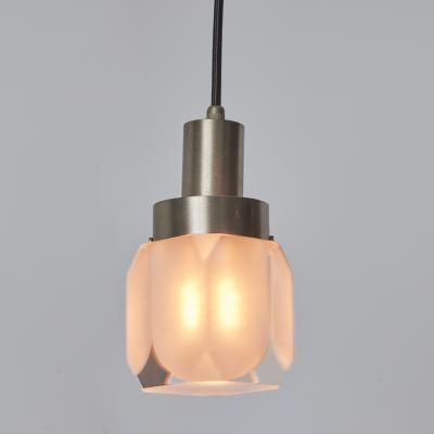 Stilnovo Large 1960s Stilnovo Faceted Diffuser Pendant Lamp