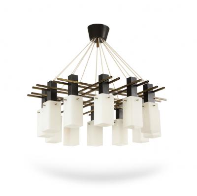 Stilnovo Large Scale Chandelier by Stilnovo