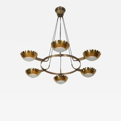  Stilnovo Mid century Italian chandelier c1950