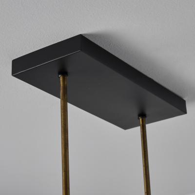  Stilnovo Monumental 1950s 12 Globe Glass Metal Chandelier for Stilnovo