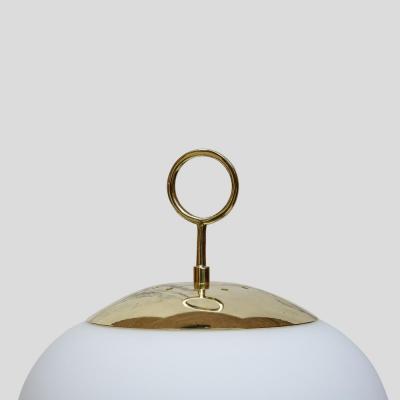  Stilnovo PAIR OF GLASS AND BRASS TABLE LAMPS IN STYLE OF STILNOVO