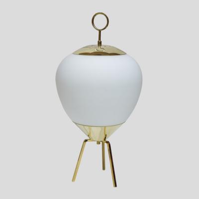  Stilnovo PAIR OF GLASS AND BRASS TABLE LAMPS IN STYLE OF STILNOVO