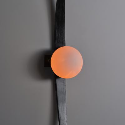  Stilnovo Pair of 1950s Italian Stilnovo Sconces in Brass Black Lacquered Wood and steel