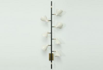  Stilnovo Pair of Articulated Cone Sconces in the manner of Stilnovo