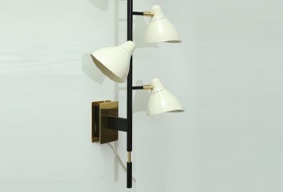  Stilnovo Pair of Articulated Cone Sconces in the manner of Stilnovo