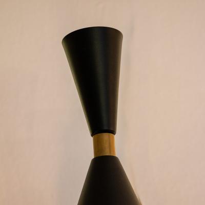  Stilnovo Pair of Black Stilnovo Style Wall Lights