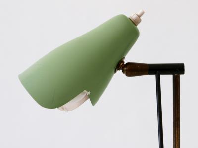  Stilnovo Rare Adjustable Mid Century Modern Stilnovo Table or Wall Lamp Italy 1950s