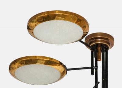  Stilnovo Rare Six Light Chandelier by Stilnovo