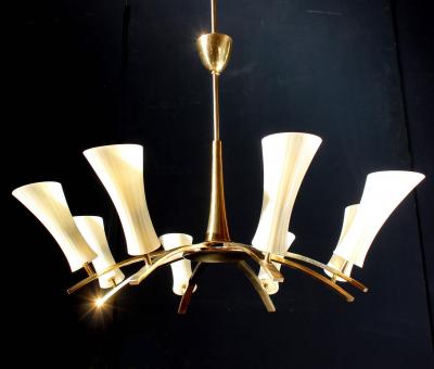  Stilnovo Rare Spider Chandelier Germany 1950s