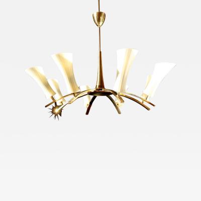  Stilnovo Rare Spider Chandelier Germany 1950s