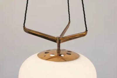  Stilnovo Rare Stilnovo chandelier Italy c1950