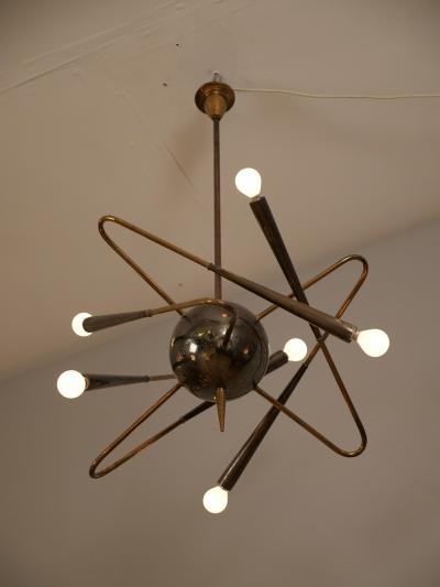  Stilnovo Rare Stilnovo sputnik chandelier c1950