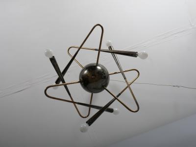  Stilnovo Rare Stilnovo sputnik chandelier c1950
