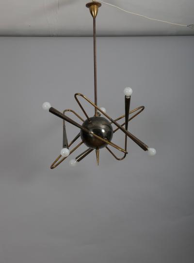  Stilnovo Rare Stilnovo sputnik chandelier c1950