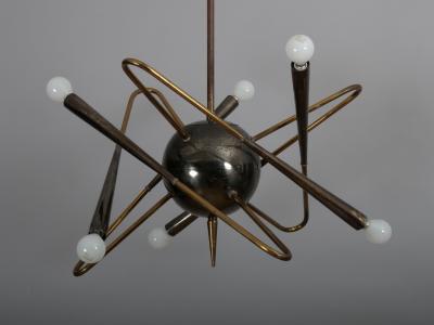  Stilnovo Rare Stilnovo sputnik chandelier c1950