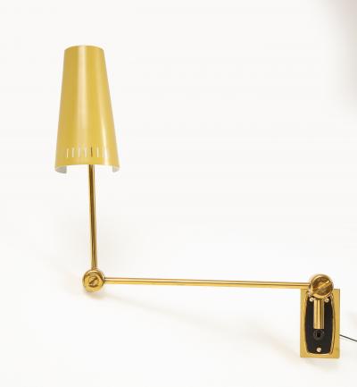  Stilnovo SINGLE YELLOW TOLE SCONCE BY STILNOVO