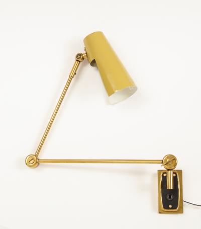  Stilnovo SINGLE YELLOW TOLE SCONCE BY STILNOVO