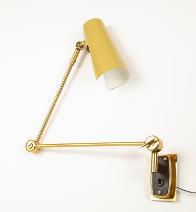  Stilnovo SINGLE YELLOW TOLE SCONCE BY STILNOVO