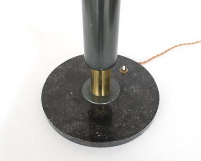  Stilnovo STILNOVO ITALIAN TABLE LAMP BRASS AND PERSPEX SHADE ON MARBLE BASE