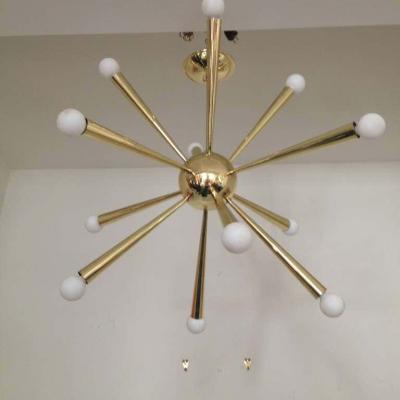  Stilnovo Stilnovo Attributed Sputnik Chandelier Brass