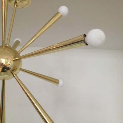  Stilnovo Stilnovo Attributed Sputnik Chandelier Brass