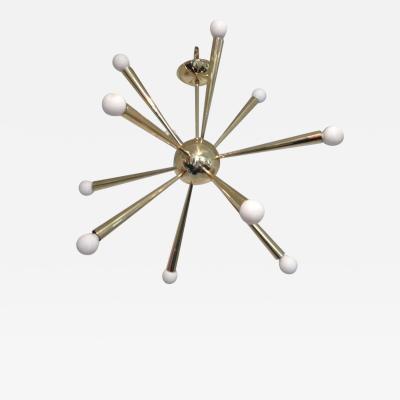  Stilnovo Stilnovo Attributed Sputnik Chandelier Brass