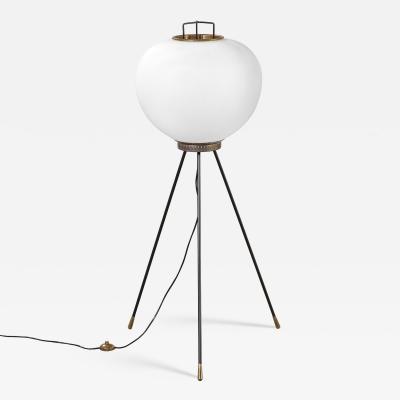  Stilnovo Stilnovo Brass and Metal Floor Lamp 1960
