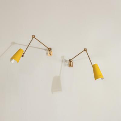  Stilnovo Stilnovo Brass and Metal Wall Lamps