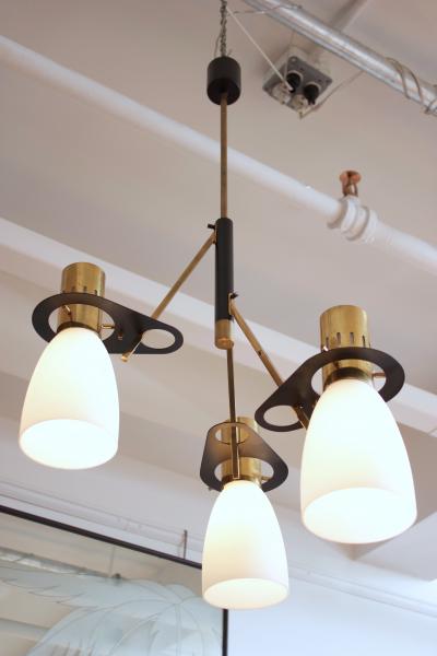  Stilnovo Stilnovo Chandelier Made in Milan 1950