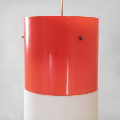  Stilnovo Stilnovo Chandelier with Three Pendants in Plexi and Brass 60s