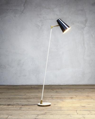  Stilnovo Stilnovo Floor Lamp Brass and Lacquered Metal 1960