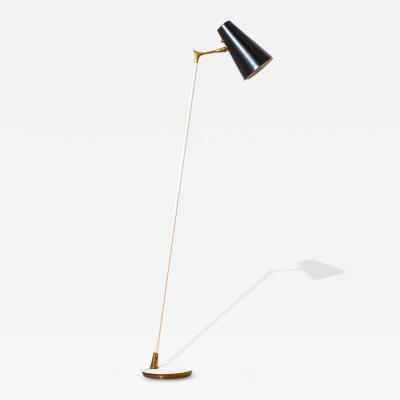  Stilnovo Stilnovo Floor Lamp Brass and Lacquered Metal 1960