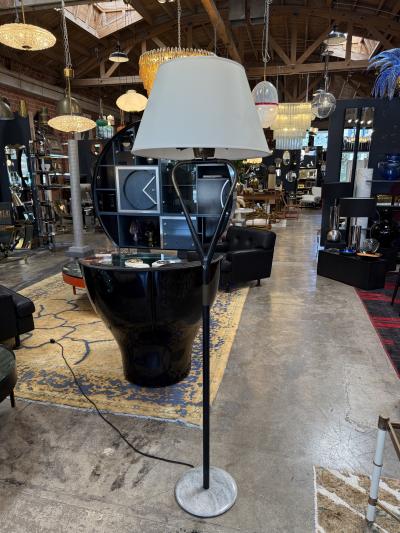  Stilnovo Stilnovo Floor Lamp with Marble Base and Sculptural Frame Italy 1950s
