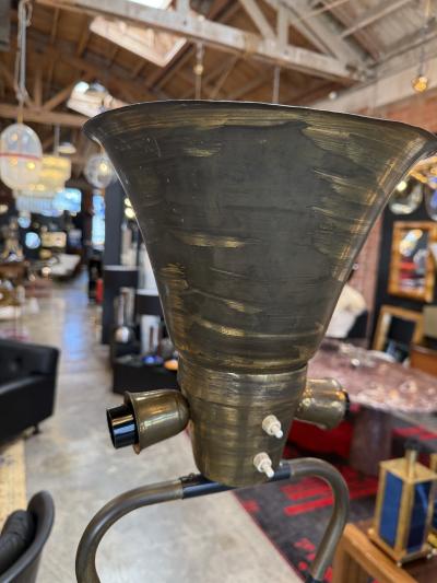  Stilnovo Stilnovo Floor Lamp with Marble Base and Sculptural Frame Italy 1950s