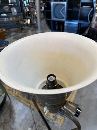  Stilnovo Stilnovo Floor Lamp with Marble Base and Sculptural Frame Italy 1950s