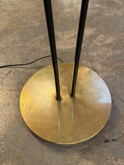  Stilnovo Stilnovo Floor Lamp with Two Incamiciati Glass Shades Italy 1950s 1960s