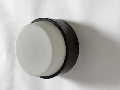  Stilnovo Stilnovo Italian wall sconces opaline glass set of 2 Italy 1960s