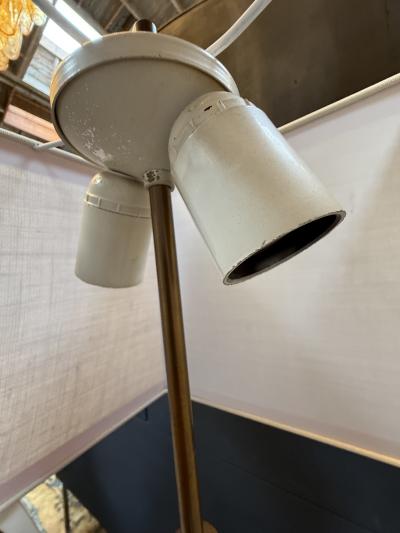  Stilnovo Stilnovo Orange Enamel Table Lamp with Custom Shade Italy 1970s