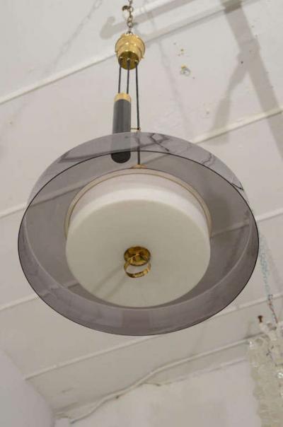  Stilnovo Stilnovo Pulley Light with Smokey Acrylic Shade