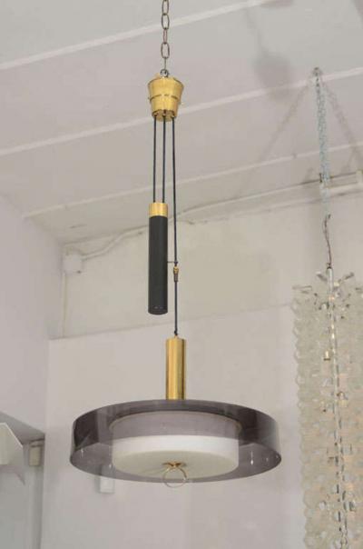  Stilnovo Stilnovo Pulley Light with Smokey Acrylic Shade