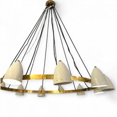  Stilnovo Stilnovo Ring Lamp with White Spotlights