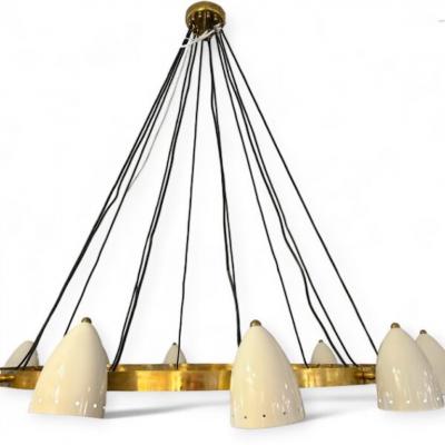  Stilnovo Stilnovo Ring Lamp with White Spotlights