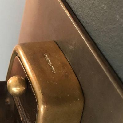  Stilnovo Stilnovo Single Sconce in Opaline Glass and Brass Band 1950s