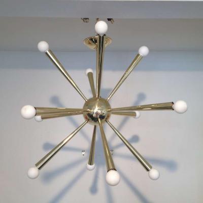  Stilnovo Stilnovo Sputnik Brass Chandelier