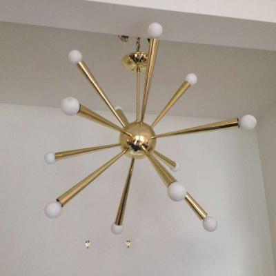  Stilnovo Stilnovo Sputnik Brass Chandelier